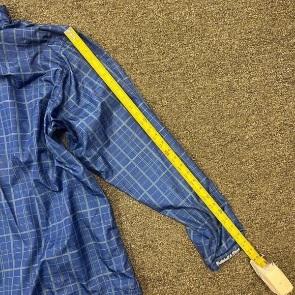 Mitchell & Ness LA Dodgers MLB Blue Plaid Windbreaker Jacket Hood Mens Size 4XL - Picture 14 of 16
